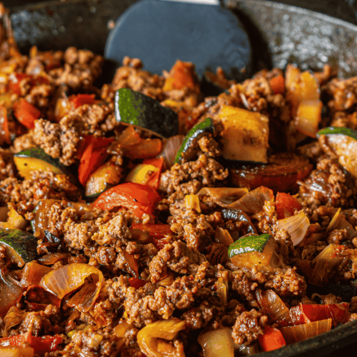 Fried Ground Beef with Vegetables